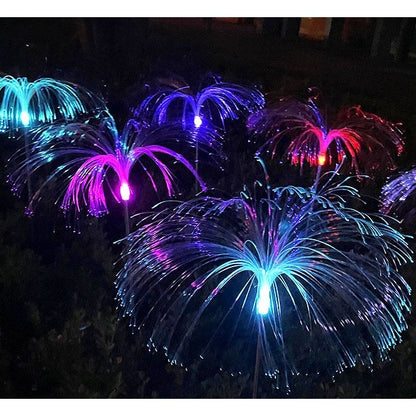 Lampa solara LED tip Meduza, inaltime 90 cm, Pentru gradina