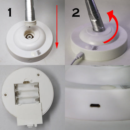 Lampa de veghe LED cu baterii si USB, Model Copac din cupru, Alb cald