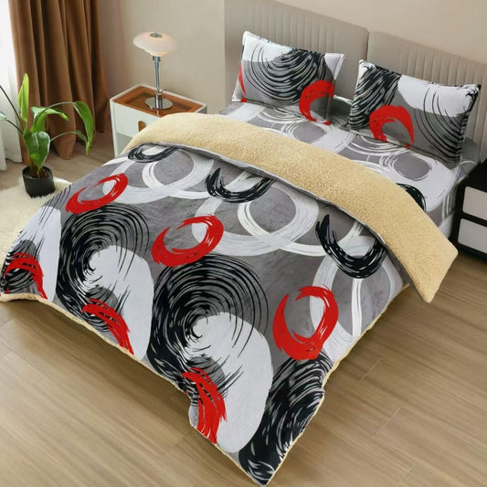 Lenjerie Cocolino, cu Blanita si Elastic, 180x200cm, Material Premium, cu 2 Fete de Perna Incluse