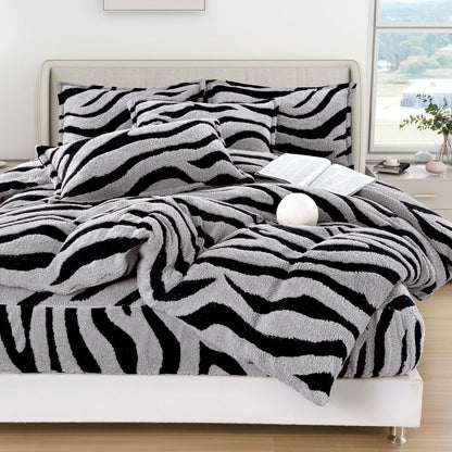 Set Lenjerie, Material Cocolino Premium, Cearceaf de Pat cu Elastic 180x200cm, cu 2 Fete de Perna 55x80cm Incluse