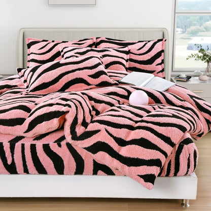 Set Lenjerie, Material Cocolino Premium, Cearceaf de Pat cu Elastic 180x200cm, cu 2 Fete de Perna 55x80cm Incluse