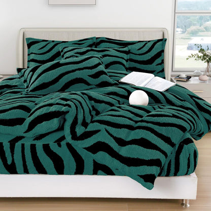 Set Lenjerie, Material Cocolino Premium, Cearceaf de Pat cu Elastic 180x200cm, cu 2 Fete de Perna 55x80cm Incluse
