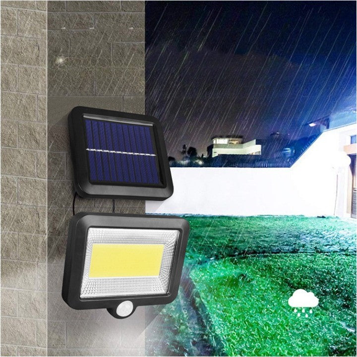 Lumina cu incarcare solara, 100 LED cu 1 grila pe inductie, montaj pe perete