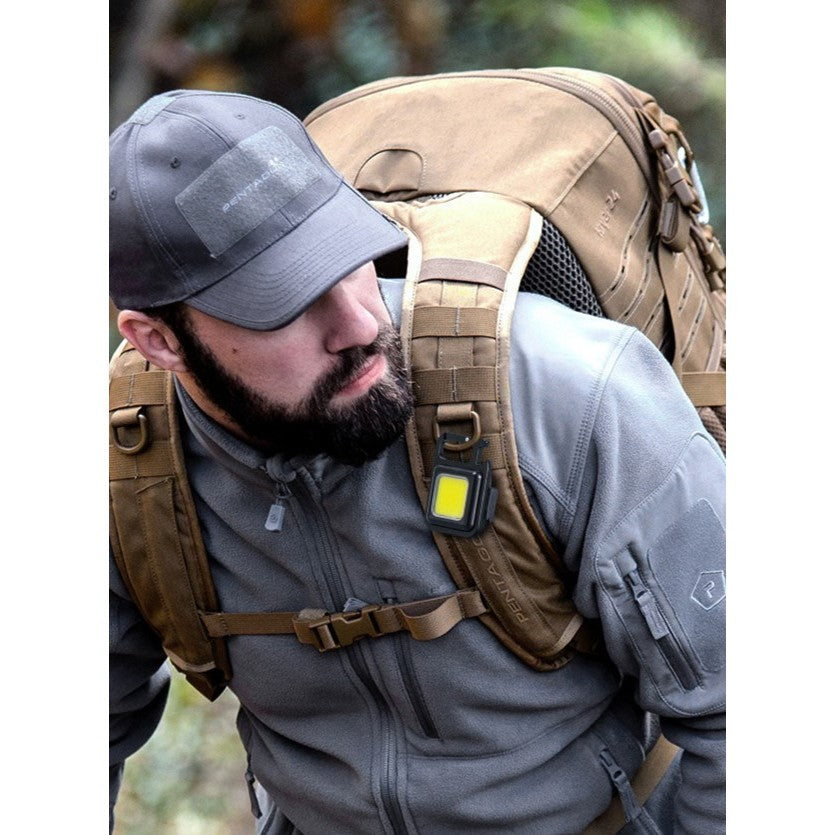 Lanterna de buzunar tip breloc, 30 LED-uri, incarcare prin usb Type C, pentru exterior, camping, alpinism, ciclism