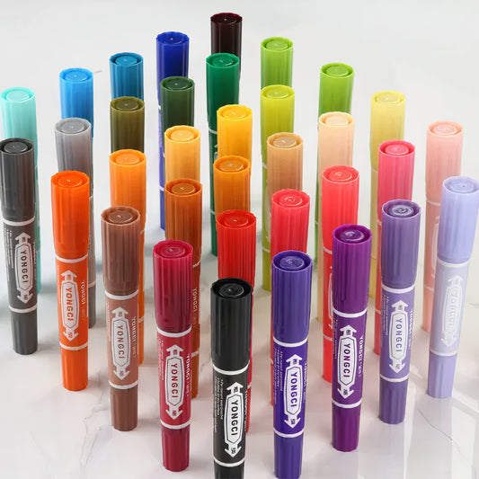 Markere cu 2 Capete, Diverse Culori, 14cm, 12/set