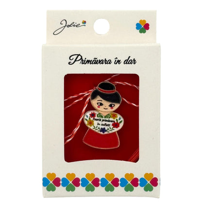 Box 12 Martisoare Brosa Modele Traditionale + 12 Pungi Cadou