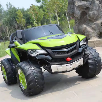 Masinuta electrica 4×4 D-Max, 12V, 3 motoare, roti cauciuc EVA, varsta 3-7 ani, verde