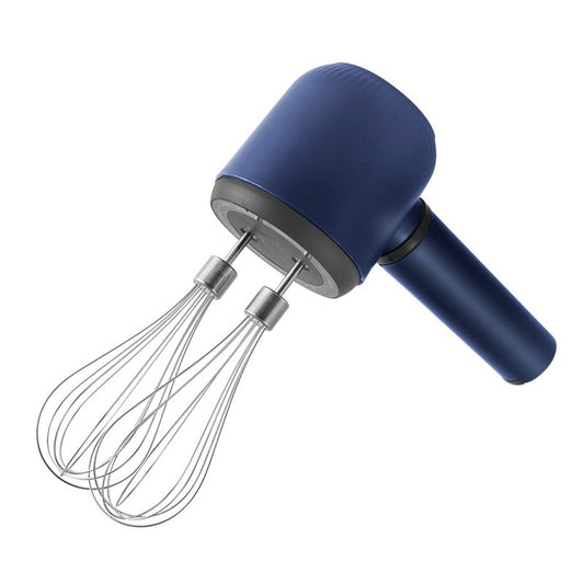 Mixer Electric fara Fir,  pentru Oua Smantana Frisca, Maner Plastic, Usor de Utilizat si Depozitat, Albastru Inchis