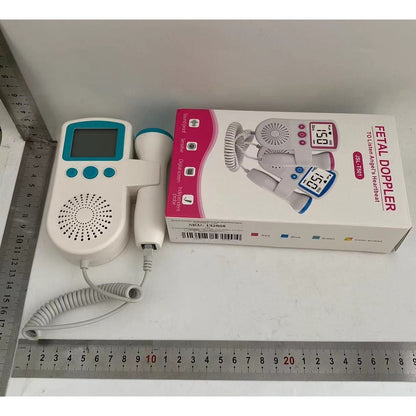 Monitor Fetal Doppler, Monitorizare Sarcina, Ritm Cardiac, Ecran LCD 4.5 cm, 2 x Baterii AA (neincluse), Portabil, din ABS, 12.8 x 9.6 x 3 cm, Utilizare de la 9 Saptamani