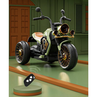 Motocicleta Electrica cu Acumulator, Bluetooth, Sistem Anti-Rasturnare, Sistem de Lumini si Sunet, 1-8 Ani, 93 x 48 x 63 cm, Verde