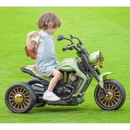 Motocicleta Electrica cu Acumulator, Bluetooth, Sistem Anti-Rasturnare, Sistem de Lumini si Sunet, 1-8 Ani, 93 x 48 x 63 cm, Verde