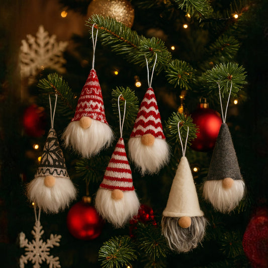 6 Ornamente Crăciun Spiridusi 10 cm