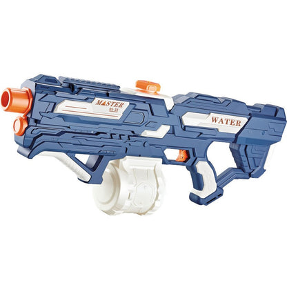 Pistol cu Apa pentru Copii, Rezervor 600ml, 14ani+, cu baterie 1500mAh, Electric Burst, Albastru/Alb, 1000ML