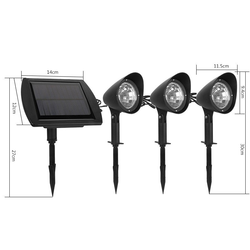 Lampa solara de tip decoratiune pentru gradina, model 3 felinare, alb rece