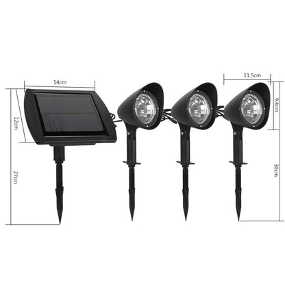 Lampa solara de tip decoratiune pentru gradina, model 3 felinare, alb rece