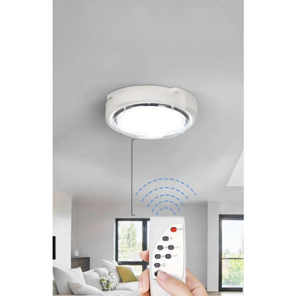 Plafoniera solara, 300 W, diametru 360 MM, cu telecomanda, Lungime prelungitor: 4.6 m, alb rece