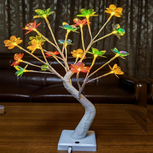 Pomisor decorativ sarbatori, iluminat 24 LED, 50 cm cu usb si baterie