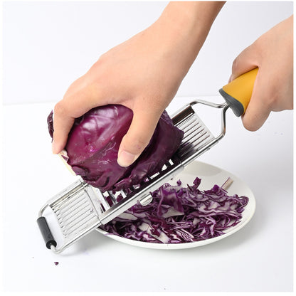 Razatoare multifunctionala, Inox, 4 tipuri de lame, usor de manevrat, maner din ABS ergonomic,33 x 8.6 cm, periuta curatare inclusa, Lame interschimbabile, Argintiu