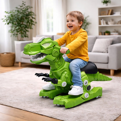 Jucarie/Tricicleta Dinozaur Pentru Copii, 2-4 Ani, Muzica Si Lumini, Interior/Exterior