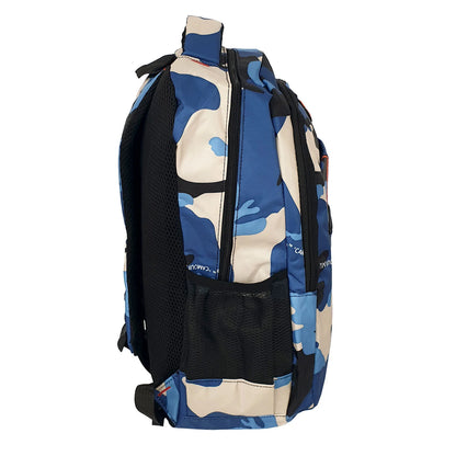 Rucsac camuflaj albastru,3 compartimente, 47 x 35 x 20 cm
