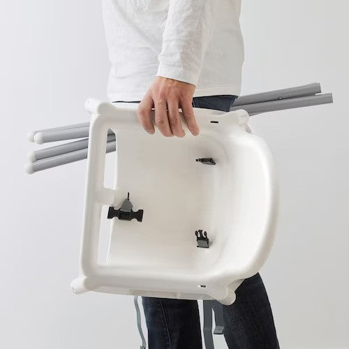 Scaun ERGONOMIC de masa telescopic pentru bebelusi si copii, cu Suport picioare si Centura de siguranta, reglabil pe inaltime, Varsta 6-32 luni