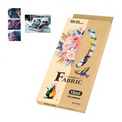 Set Tempera Acuarele la Tub- Fabric 12ml, Diferite Culori 12 bucati/set