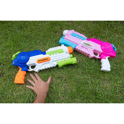 Set 2x Pistol cu Apa pentru Copii, Rezervor, Pentru Piscina/Plaja,  6ani+, Roz + Albastru, 1000 ML
