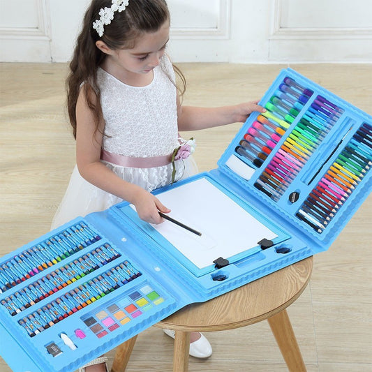 Set 208 Piese, Complet pentru Pictura si Desen, Tip Servieta, 3-12 Ani, 40.5 x 5 x 30 cm