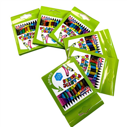 Set Creioane Calitative din lemn Colorate 24 bucati /Set, 12 Culori, 9 cm