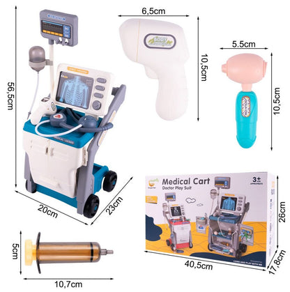 Set Joacă Doctor, 50x25x25 cm, Albastru, Pentru Copii 3+, Produs certificat CE și conform standardului EN71