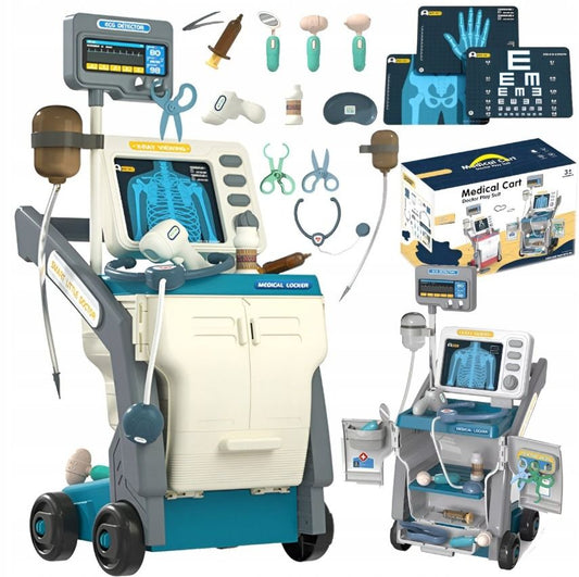 Set Joacă Doctor, 50x25x25 cm, Albastru, Pentru Copii 3+, Produs certificat CE și conform standardului EN71