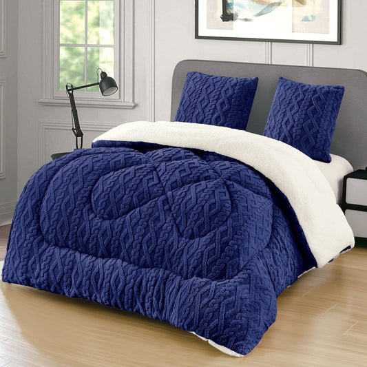 Set Pilota, 200x230cm, pentru Pat Dublu, Material Premium Cocolino Tricotat, cu 2 Fete de Perna Incluse