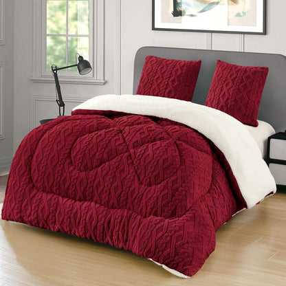 Set Pilota, 200x230cm, pentru Pat Dublu, Material Premium Cocolino Tricotat, cu 2 Fete de Perna Incluse