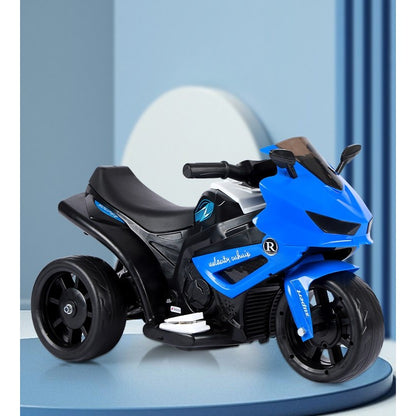 Motocicletă Electrică cu 3 Roti, Acumulator Încarcare, Anti-Rasturnare, Lumini, Sunete, Off-Road, Baterie 6V 4.5Ah, 66x34x43cm, Albastru