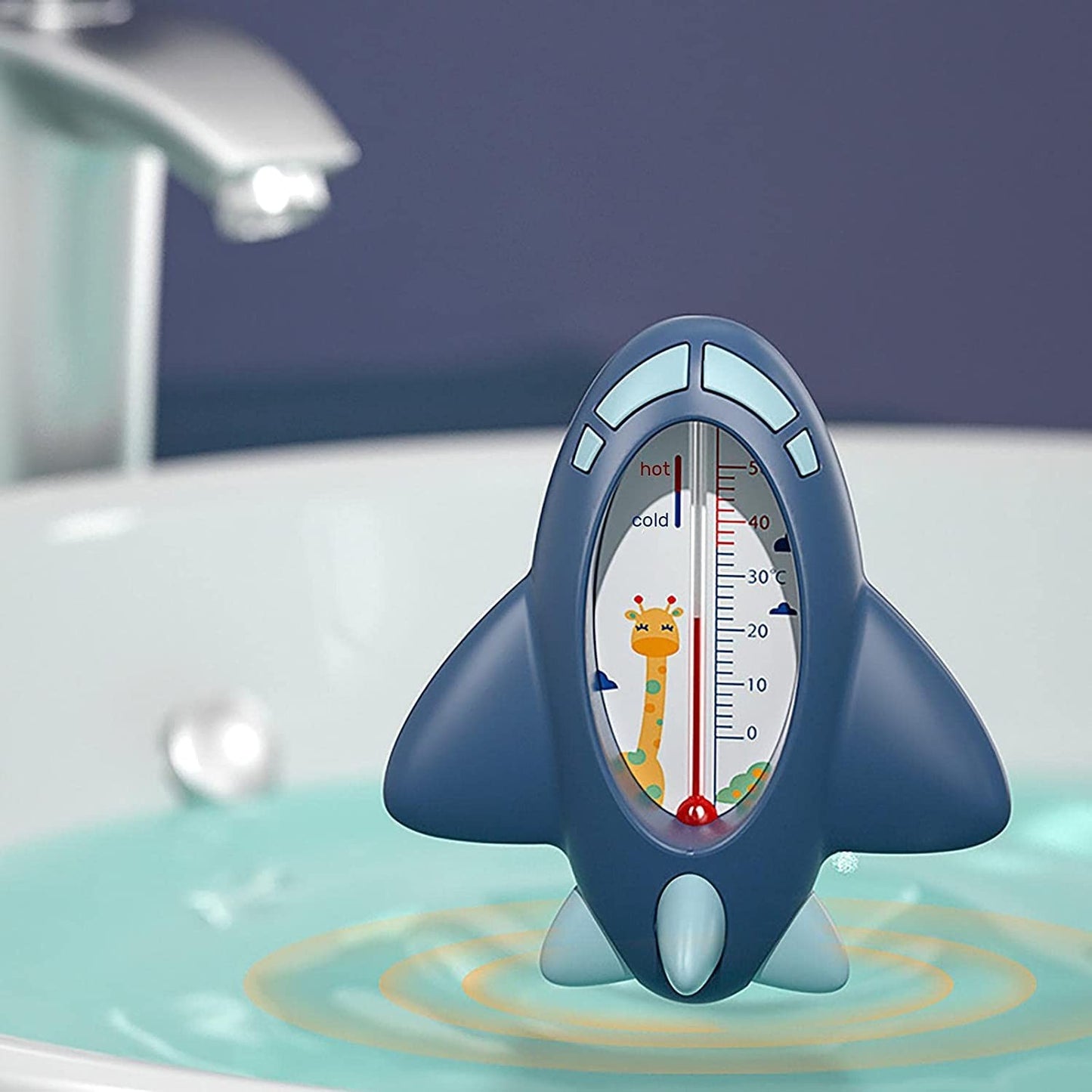 Termometru pentru Baie, Plutitor, Rezistent la apa, Multifunctional, Model Avion, 11x10x4 cm